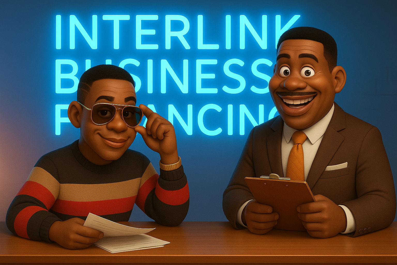 Big Bern & Lil Cap at Desk